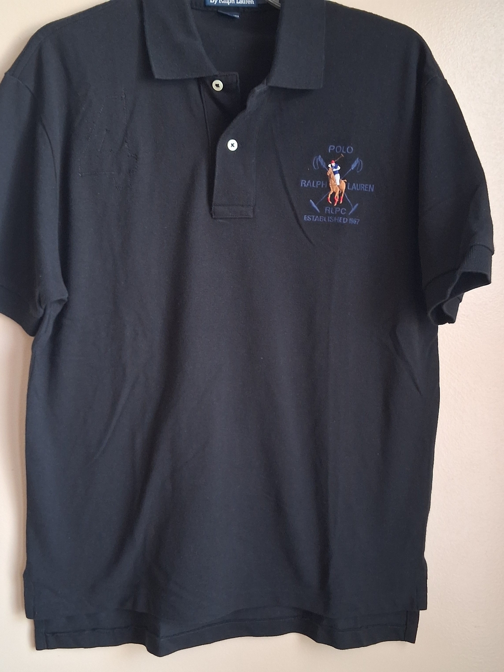 Polo by Ralph Lauren Black Short-Sleeve Polo with Embroidered Pony